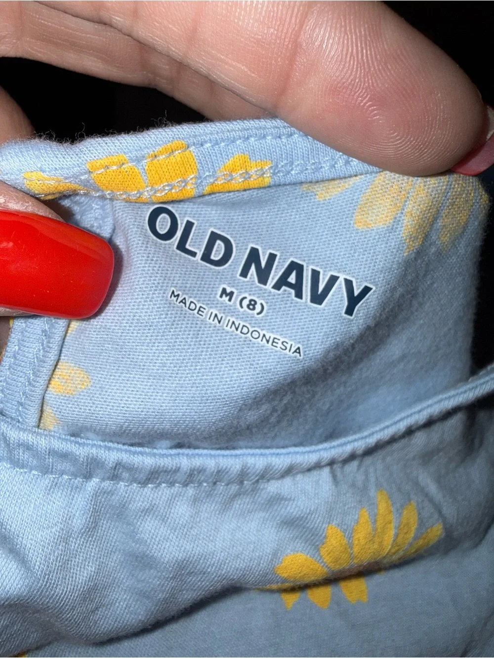 Old Navy Light Blue Sunflower-Print Romper